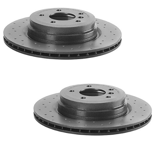 Brembo Brake Pads and Rotors Kit - Front and Rear (348mm/336mm) (Xtra) (Low-Met)